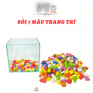 Sỏi trang trí bể cá,sỏi màu trang trí túi 200g