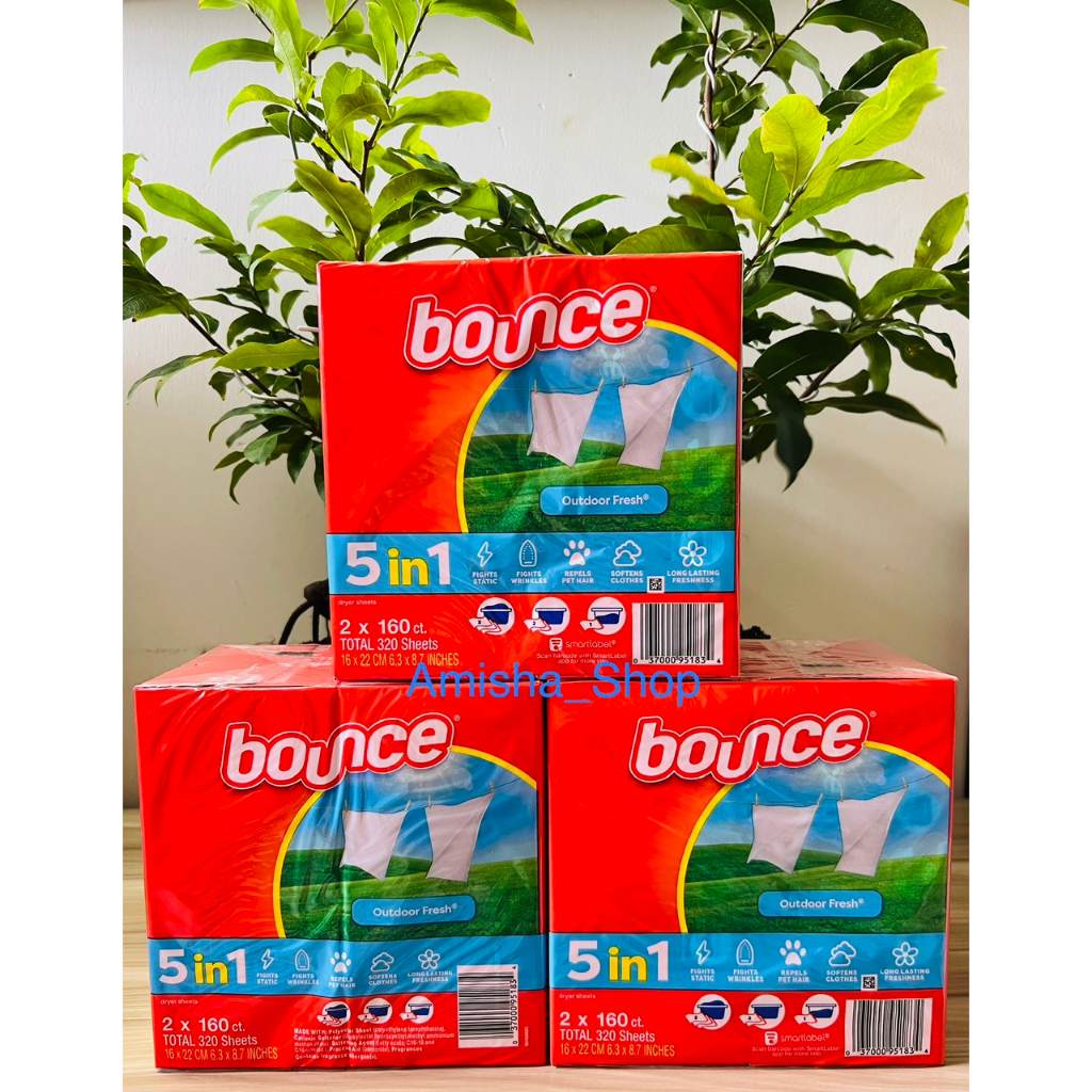Hộp Giấy Thơm Quần Áo Bounce Renewing Freshness Của Mỹ hộp 160 tờ