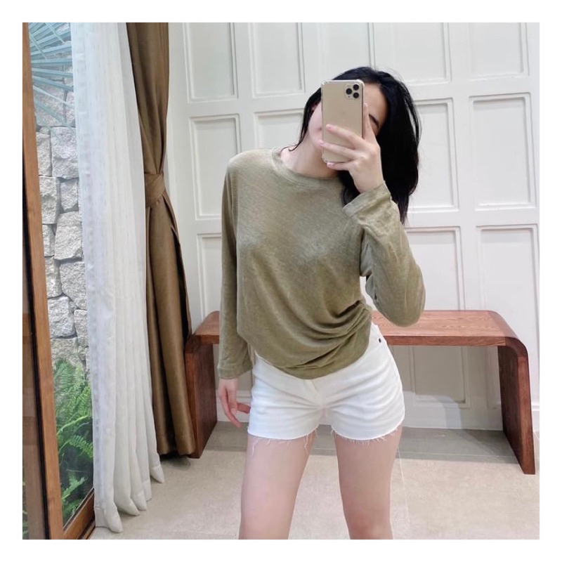 Áo thun tay dài chất thun giấy cát sần