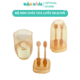 Bàn chải đánh răng/Tưa lưỡi silicon cho bé vệ sinh răng miệng