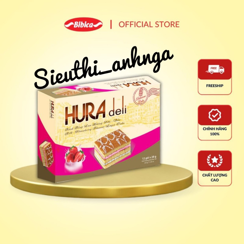 Bánh Bông Lan Hura Deli Hộp 336G