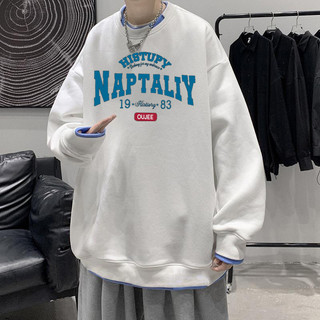 Áo Sweater , Áo Cổ Tròn Chữ Nap Vải dày dặn 4 Màu Trắng , Đen, Xám Xanh From Rộng Phong Cách.