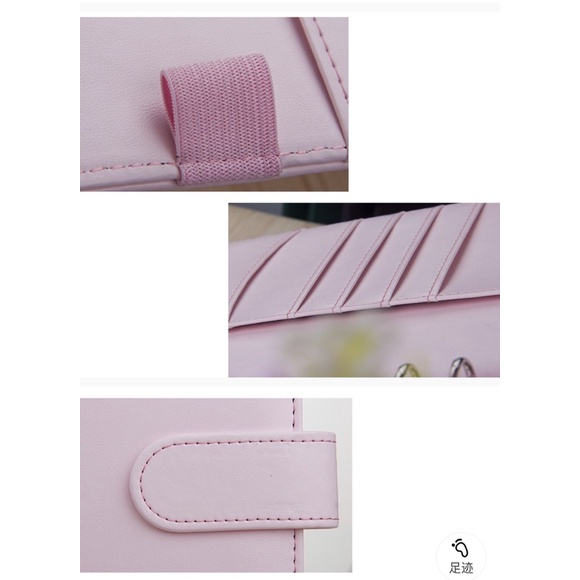 Sổ Tiết Kiệm Ghi Chú Chi Tiêu Thông Minh, Thiết Kế Còng 6 Lỗ Bìa Da Pu Kèm 12 Túi Zip A6