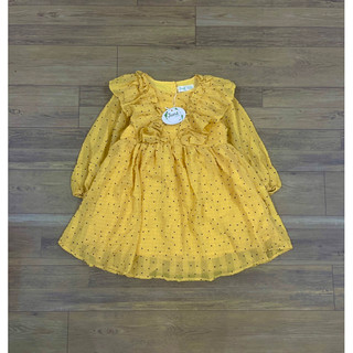 Váy june vàng chấm bi bé gái (10-35kg)