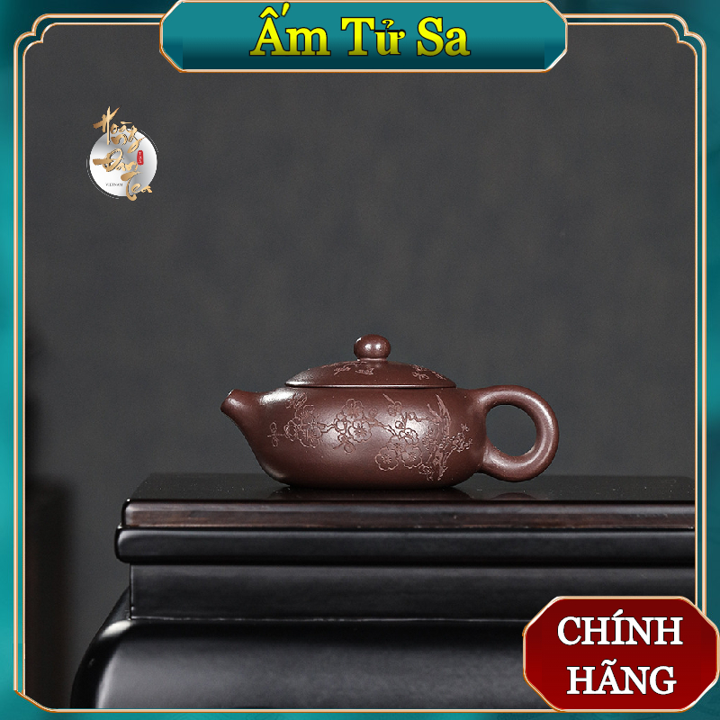 Ấm Trà Tử Sa Tây Thi Tử Nê 180ML Đất Nung Nghi Hưng Bình Uống Pha Trà Đạo Gốm Sứ Cao Cấp Có Giấy Chứng Nhận - Quà Tặng