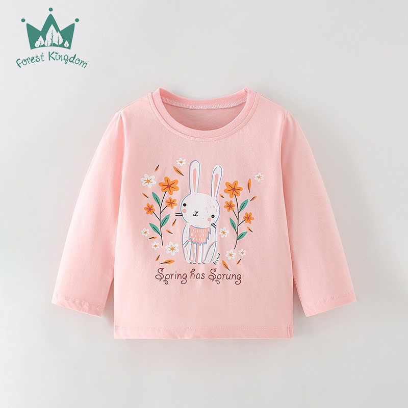 Áo phông cotton dài tay bé gái nhiều hình xinh xắn dễ thương quảng châu cao cấp