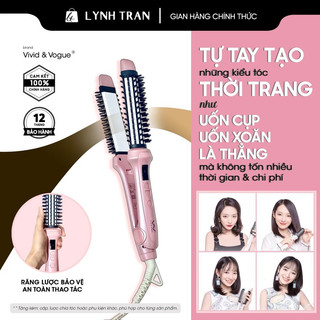 Lược điện uốn cụp đa năng 2in1 Vivid&Vogue®️