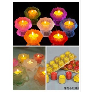 đế đèn cầy sáp nến bơ nến đá lưu ly bộ thờ cúng