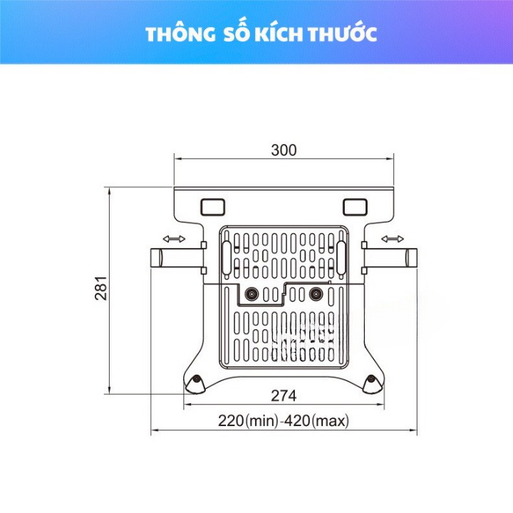 North Bayou NB-FP2 - Giá đỡ kẹp Laptop, Máy tính bảng, iPAD