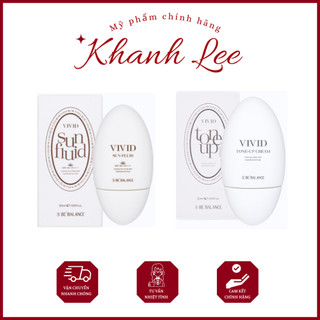 Kem chống nắng xịn xò Vivid Sun Fluid + Tone Up Be'Balance mẫu mới 2023 lọ tròn