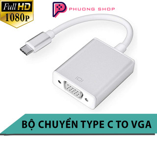 Bộ cáp chuyển đổi cổng type c 3.1 sang cổng vga - adapter usb type c to vga fullhd 1080p 60hz
