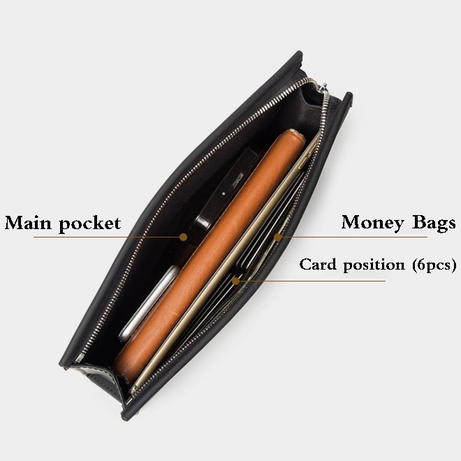 Cheenlisy  Da thật Ví da cầm tay bản to thời trang mới cho nam Cặp xách công sở