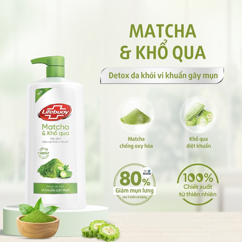 Sữa tắm Lifebuoy Matcha Khổ Qua 800g