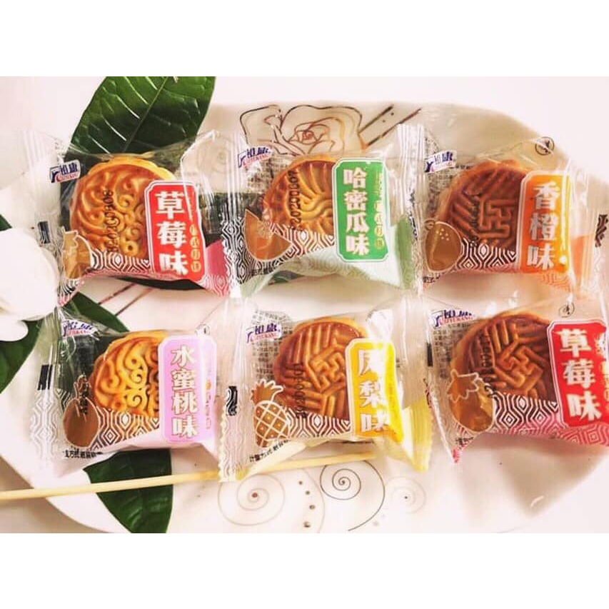 Combo 500g Bánh nướng trung thu trái cây mini mix vị siêu ngon ăn đã nghiền