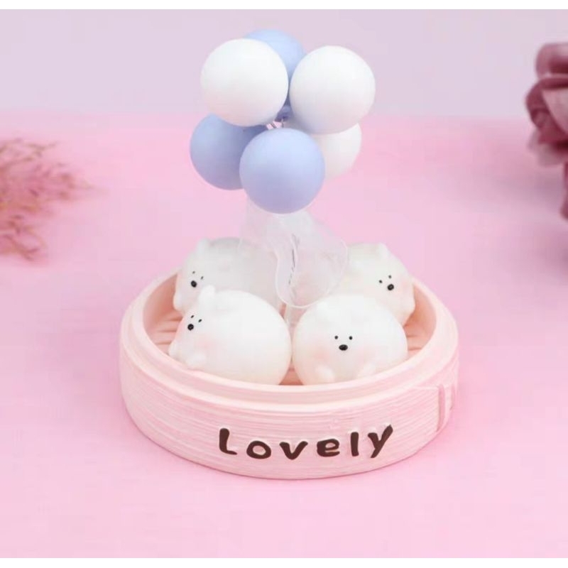 Tượng thạch cao tô màu set bóng và thú