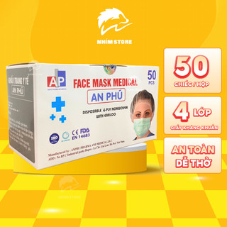 Khẩu trang 4 lớp kháng khuẩn, khẩu trang y tế an toàn dễ thở không gây kích ứng da