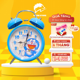 Đồng hồ báo thức Doraemon Tai sắt , Đồng hồ báo thức để bàn Doremon có hai quả chuông cổ điển bằng sắt chuông siêu to