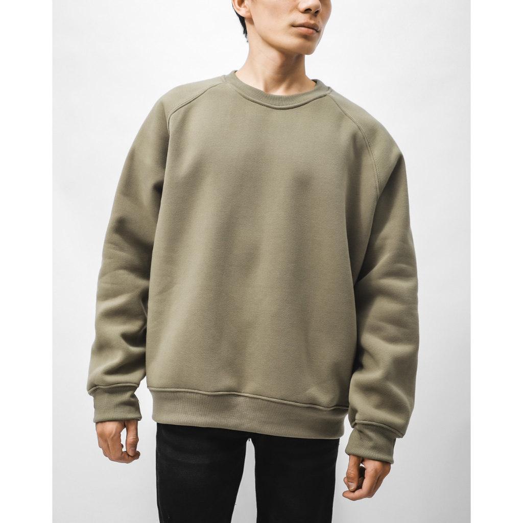 Áo sweater, áo thun tay dài oversize chất liệu nỉ bông cao cấp ES15