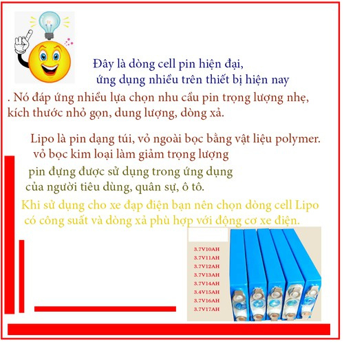 Pin Lipo Lithium 3,7v - 15Ah- Chuẩn Dung Lượng -Pin Chính Hãng 15000Ah DÒNG XẢ CAO- PIN XE ĐẠP ĐIỆN - PIN NĂNG LƯỢNGI