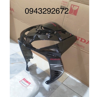Bộ ốp trước - quây mặt nạ wave rsx110 màu đen honda
