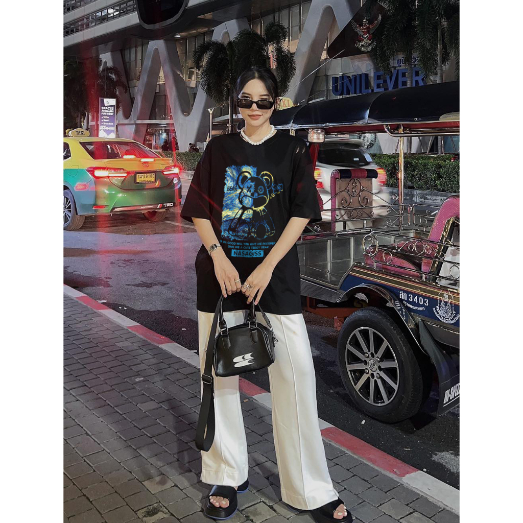 Áo thun local brand LAEMAO form rộng chất cotton họa tiết TEDDYNASA