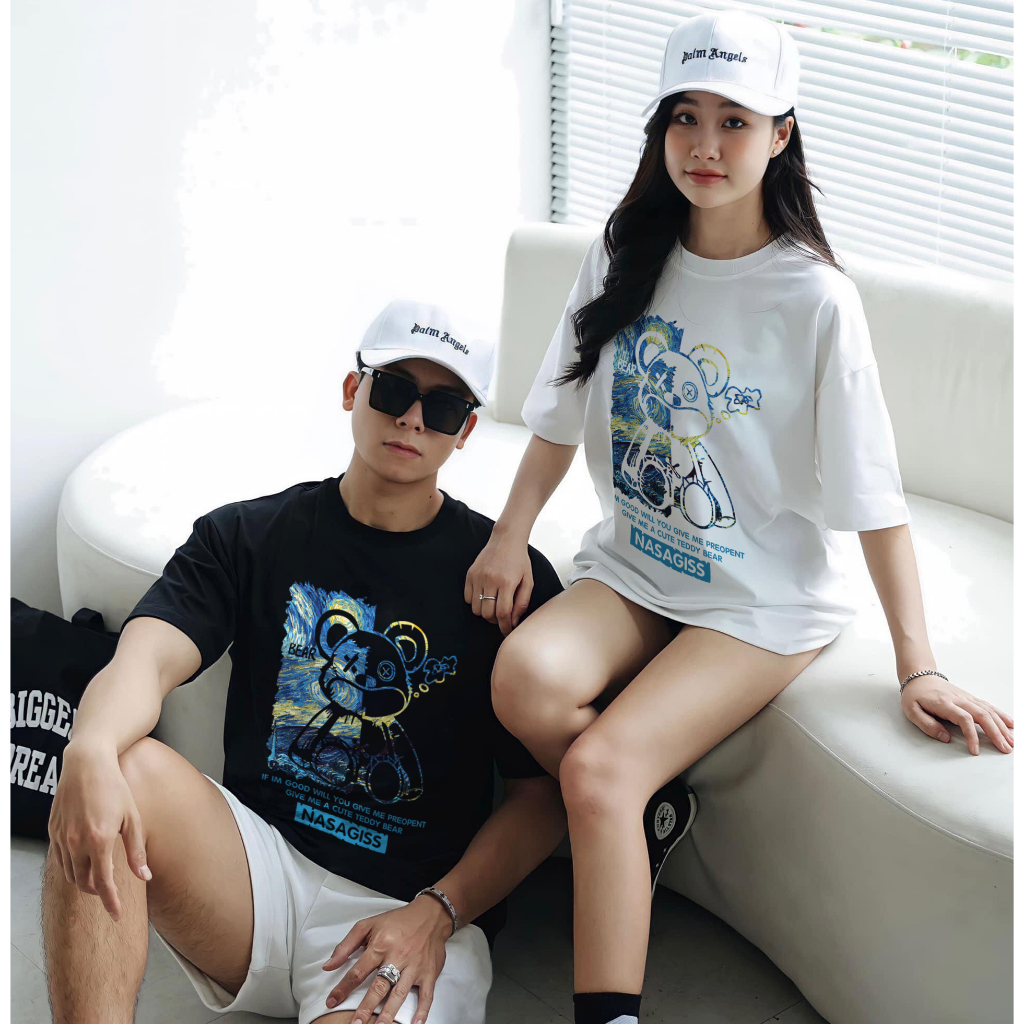 Áo thun local brand LAEMAO form rộng chất cotton họa tiết TEDDYNASA