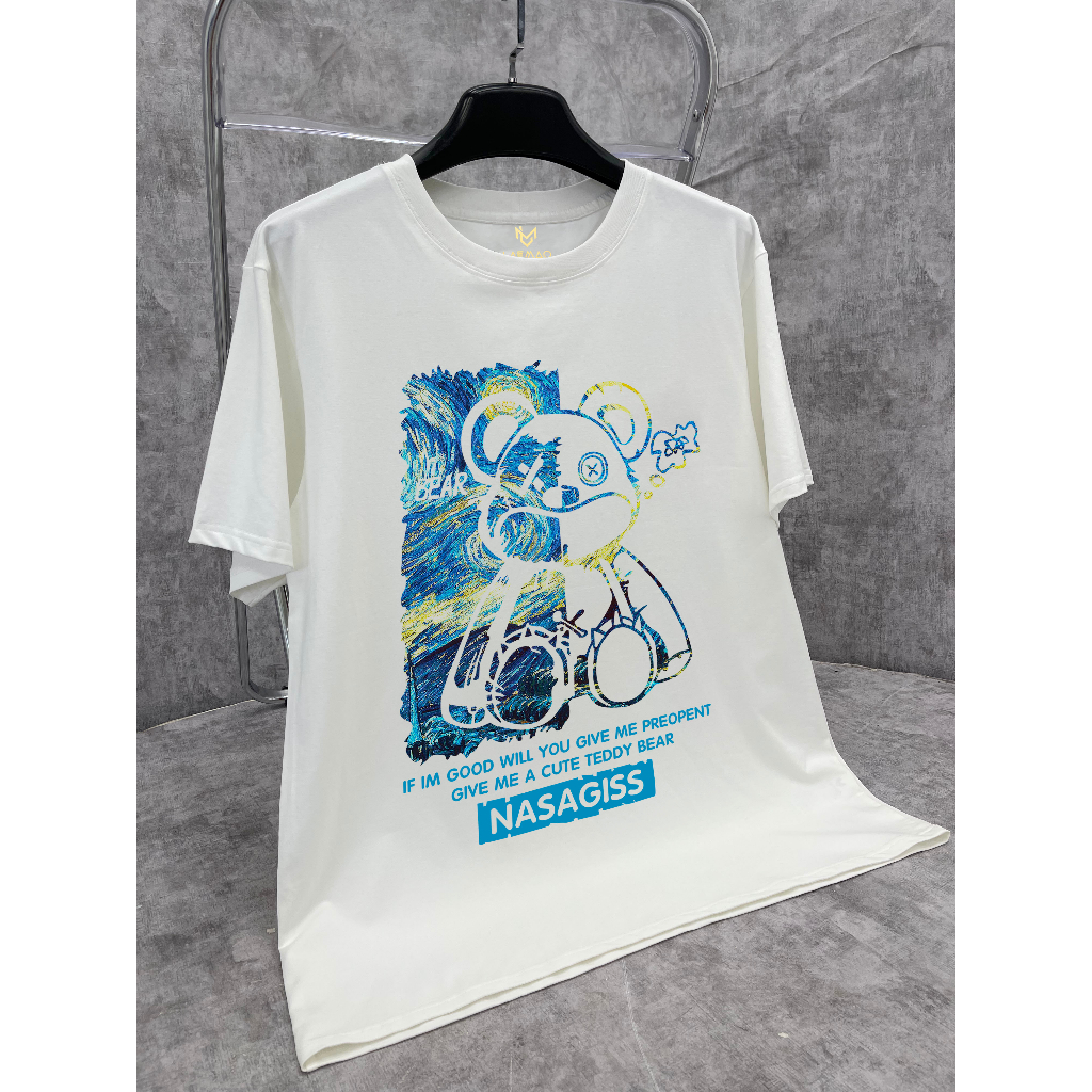 Áo thun local brand LAEMAO form rộng chất cotton họa tiết TEDDYNASA