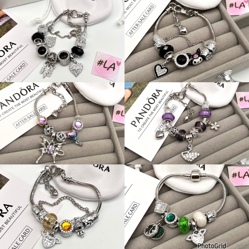 VÒNG TAY PANDORA FULL CHARM PHA LÊ