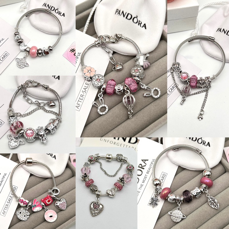 VÒNG TAY PANDORA FULL CHARM PHA LÊ