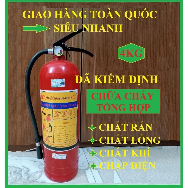 Bình Cứu Hỏa, Bình Bột chữa cháy MFZL4  ABC chuyên dùng trong PCCC