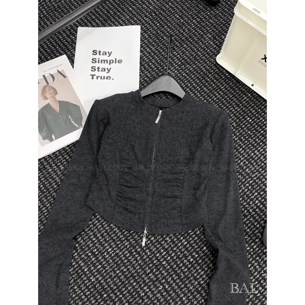 Áo len crop dài tay hàng QC 2 màu cực chất