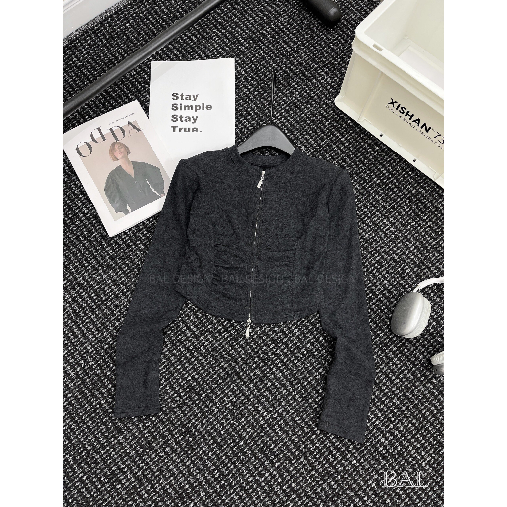 Áo len crop dài tay hàng QC 2 màu cực chất