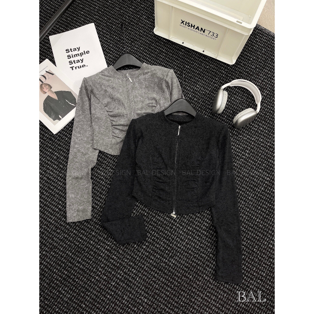 Áo len crop dài tay hàng QC 2 màu cực chất