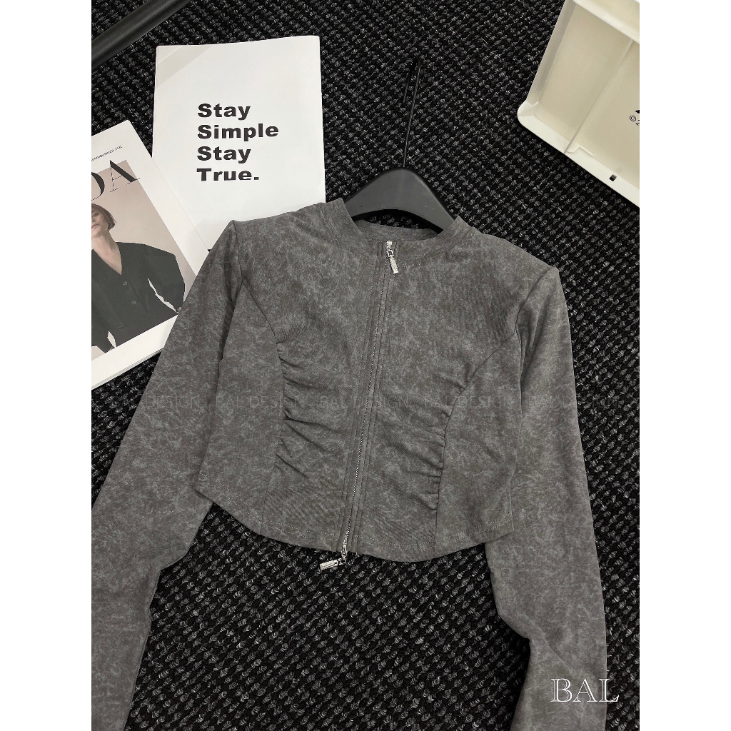 Áo len crop dài tay hàng QC 2 màu cực chất