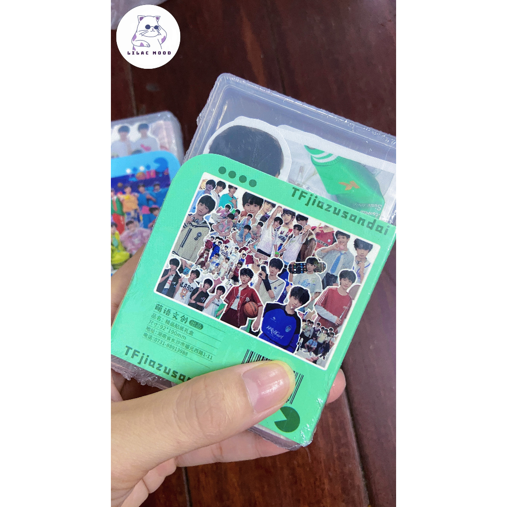 TF Gia Tộc F3 / TF Family | Hộp nhựa 120 miếng hình dán Sticker mẫu mới 2023
