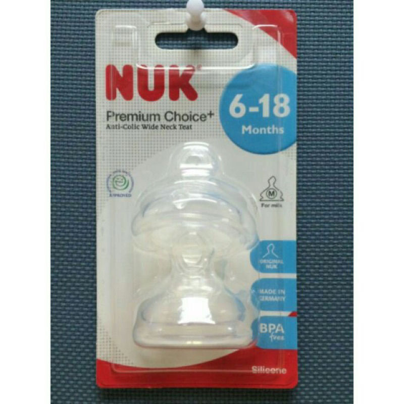 Bình sữa cảm biến nhiệt NUK nhựa PP cao cấp chuẩn EU núm ti silicone chỉnh nha 150ml, 300ml