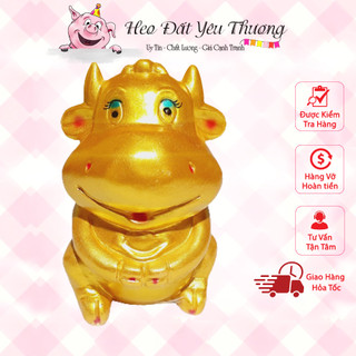 Ống tiết kiệm con Trâu đứng ôm vàng