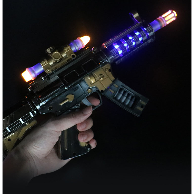 Súng pin đồ chơi có đèn và nhạc ,đồ chơi vận động vui nhộn cho bé trai, đồ chơi trẻ em siêu bền có kèm pin