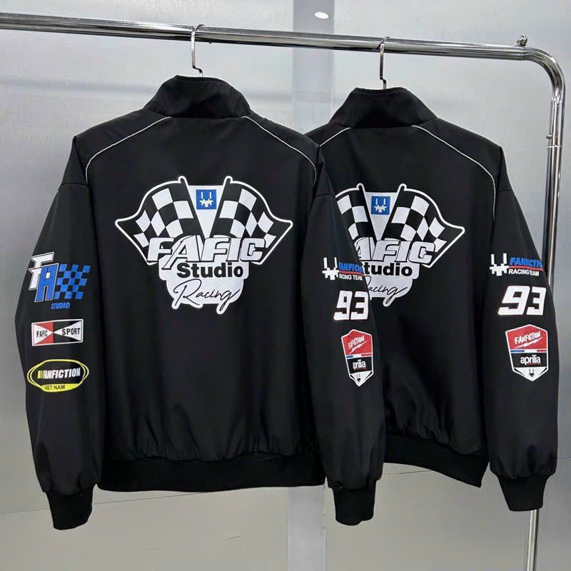 Áo Khoác Phượt, Chất Dù 2 Lớp in Nhiều Logo Siêu Ngầu.Tp