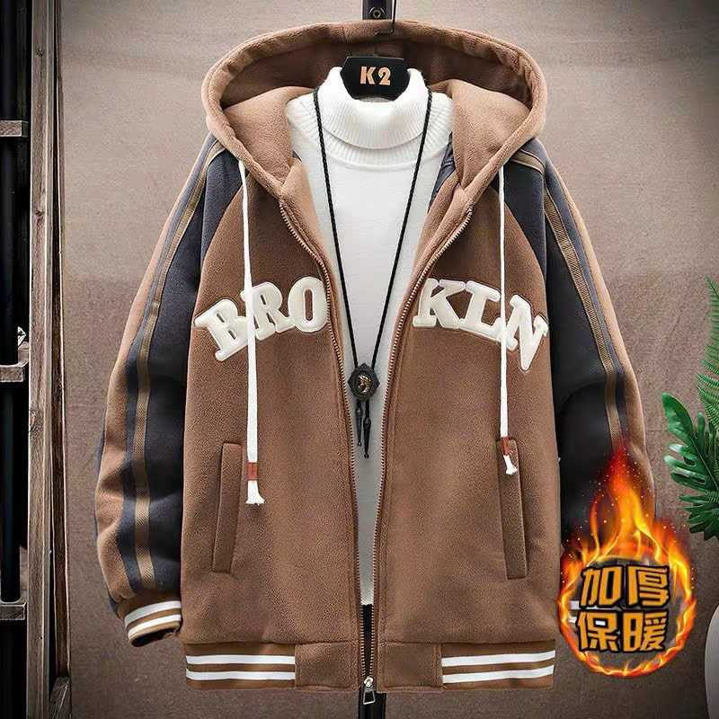 Áo Khoác Hoodie Nam Nữ Form Rộng Có Nón Họa Tiết BROKIN Dày Dặn Phong Cách Thể Thao Chống Nắng Hot Trend