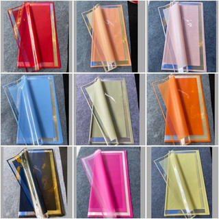 Giấy gói hoa 1 mặt viền vuông to (20 tờ)