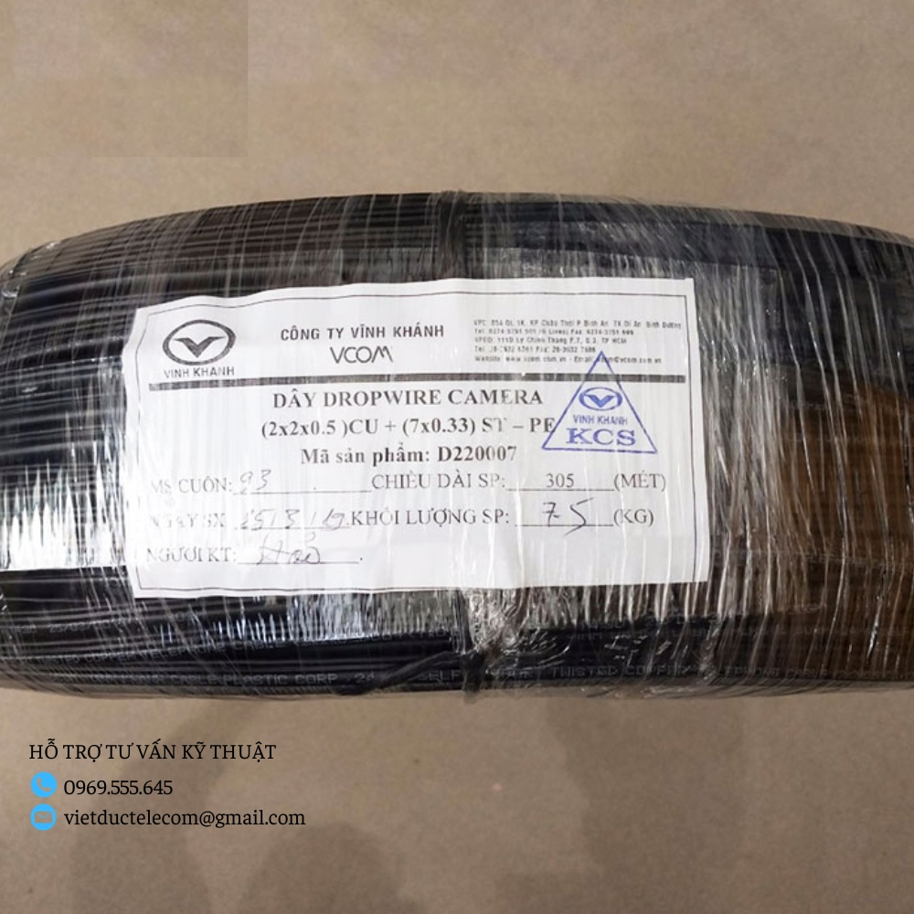 Dây Cáp Mạng Ngoài Trời Chuyên Dùng Cho Camera, Lõi đồng nguyên chất 24AWG 0.5mm, Có cáp chịu lực Siêu Bền.....