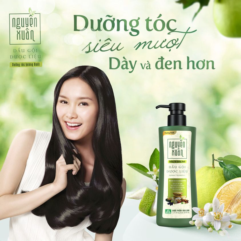 Dầu gội Nguyên Xuân 250ml Từ Thảo Dược Thiên Nhiên, Từ Bưởi, Bồ Kết, Ngăn Rụng Tóc Hết Gàu, Giảm Ngứa - Chai Có Vòi