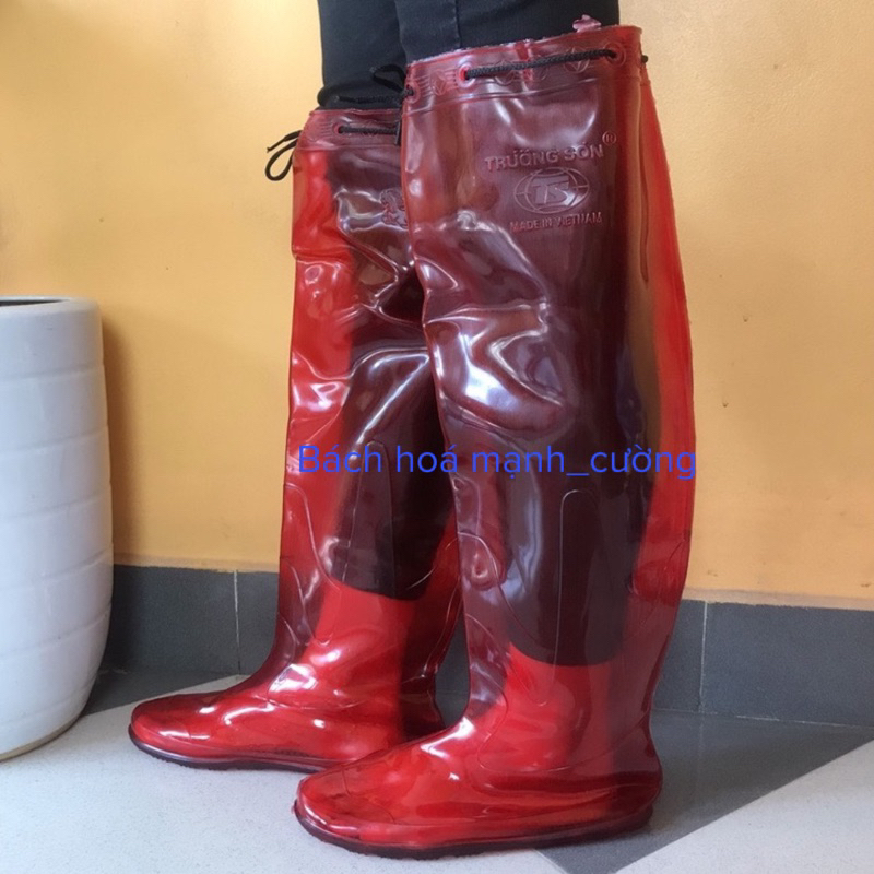 Ủng đi cấy lội nước đế đúc nguyên khối Trường Sơn bảo hộ lao động, loại sịn cao su dẻo