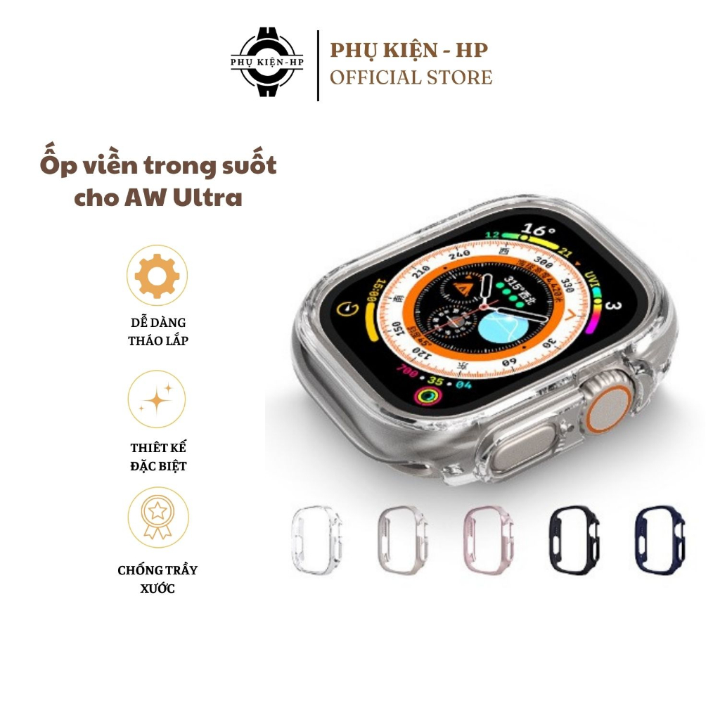 Ốp Viền Silicon Trong Suốt Bảo Vệ AW Ultra 49MM Chống Sốc Chống Trầy Xước