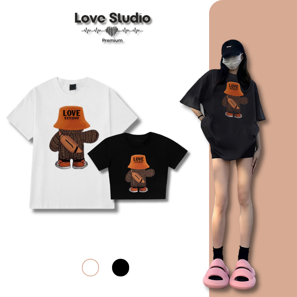 Áo Đôi In Gấu Form Unisex Nam Nữ In Gấu Nâu, In 5D Mềm Mịn Dày Dặn Áo Croptop Baby Tee NaKaShop