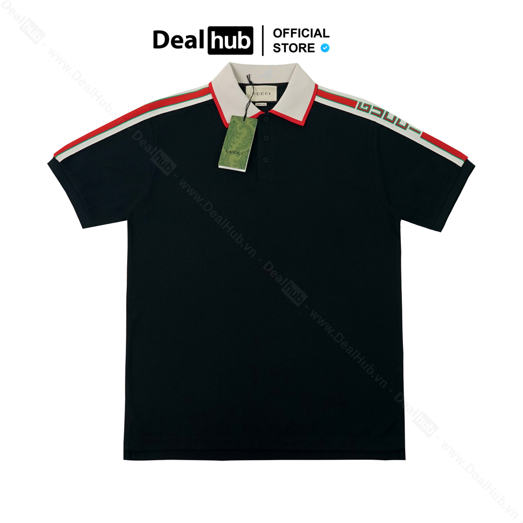 Áo Polo Guc.ci Technical Black GC048