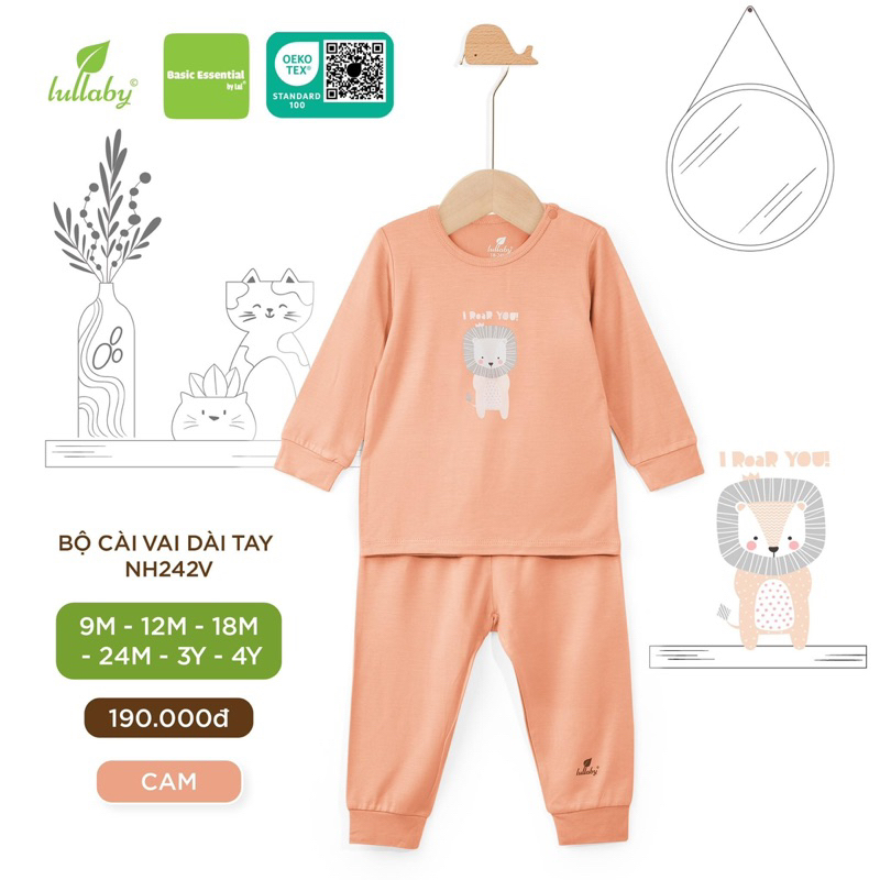 Bộ dài tay sợi tre BAMBOO lullaby bé trai / gái  2022-2023