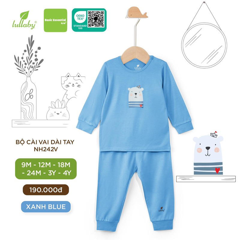 Bộ dài tay sợi tre BAMBOO lullaby bé trai / gái  2022-2023