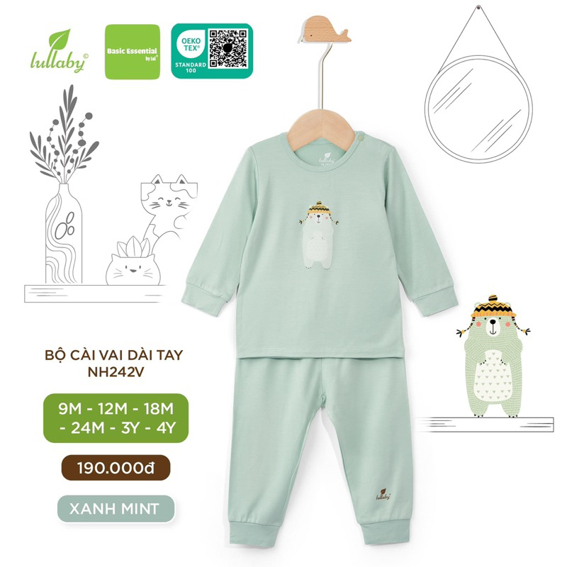 Bộ dài tay sợi tre BAMBOO lullaby bé trai / gái  2022-2023